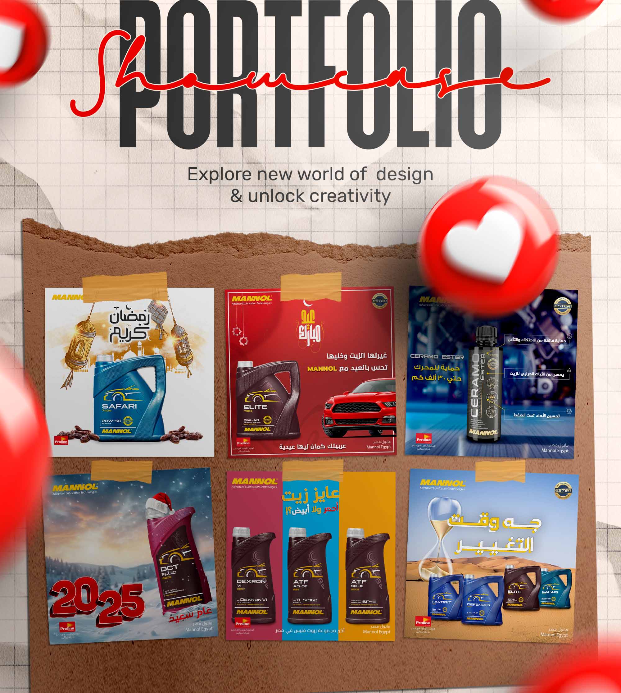 Proline social media branding — visual identity and campaign for Mannol oil distributor